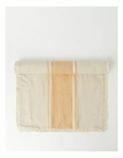 Australian House & Garden Yarn Dyed Linen Table Runner - Sand