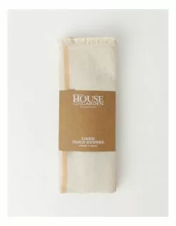 Australian House & Garden Yarn Dyed Linen Table Runner - Sand 5 Australian House & Garden Yarn Dyed Linen Table Runner - Sand -Dining Shop 835216930 3 720x928