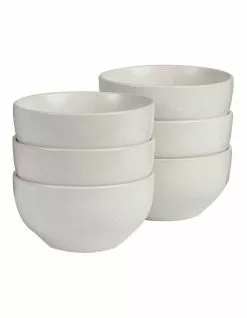 Cooper & Co Set of 6 13cm Stoneware Bowls In White