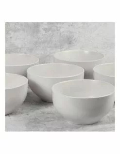 Cooper & Co Set of 6 13cm Stoneware Bowls In White 6 Cooper & Co Set of 6 13cm Stoneware Bowls In White -Dining Shop 835329880 3 720x928