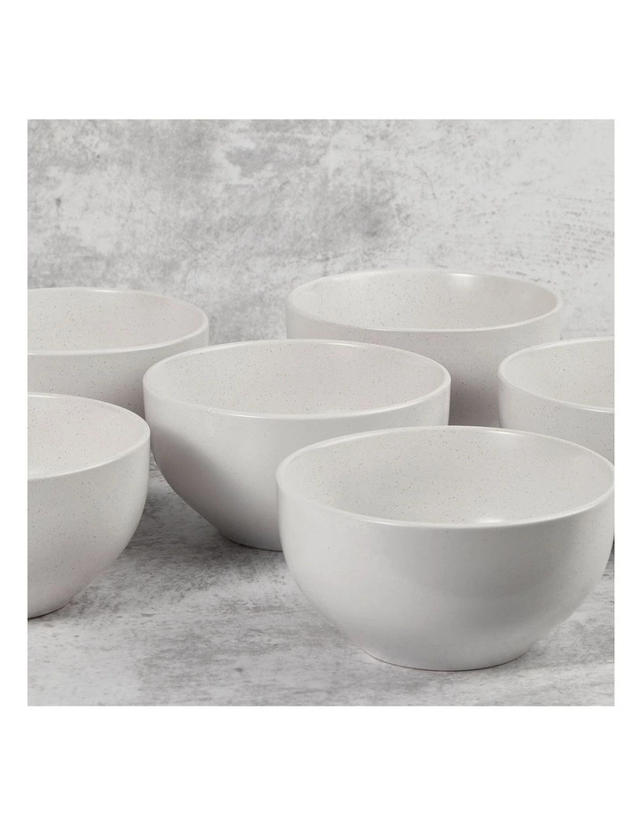 Cooper & Co Set of 6 13cm Stoneware Bowls In White 3 Cooper & Co Set of 6 13cm Stoneware Bowls In White - Image 3