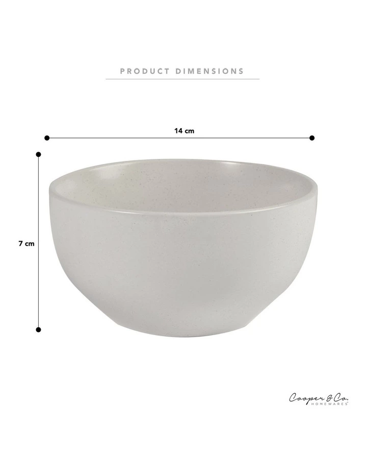 Cooper & Co Set of 6 13cm Stoneware Bowls In White 4 Cooper & Co Set of 6 13cm Stoneware Bowls In White - Image 4