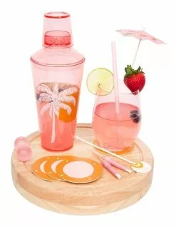 Sunnylife Cocktail Essentials Kit Desert Palms - Powder Pink -Dining Shop 839356120 3 720x928