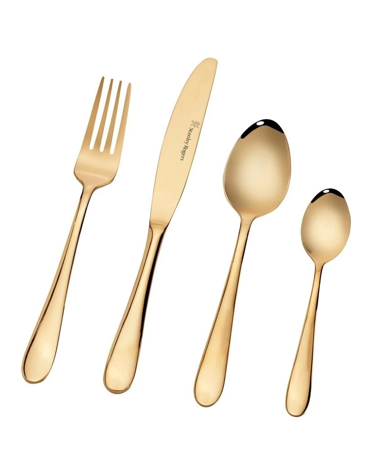 Stanley Rogers Albany Gold 24 Piece Cutlery Set 2 Stanley Rogers Albany Gold 24 Piece Cutlery Set - Image 2