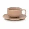 Salt&Pepper Hue Tea Cup & Saucer - 200ml - Toffee