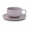 Salt&Pepper Hue Tea Cup & Saucer - 200ml - Lilac