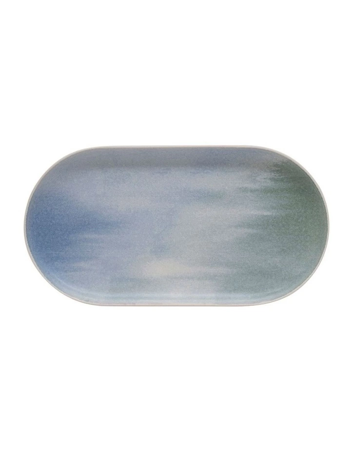 Salt&Pepper Kanoko Rectangle Platter - 28cm - Blue 2 Salt&Pepper Kanoko Rectangle Platter - 28cm - Blue - Image 2