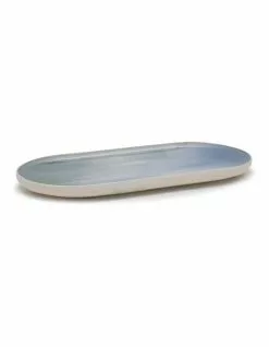 Salt&Pepper Kanoko Rectangle Platter - 38cm - Blue