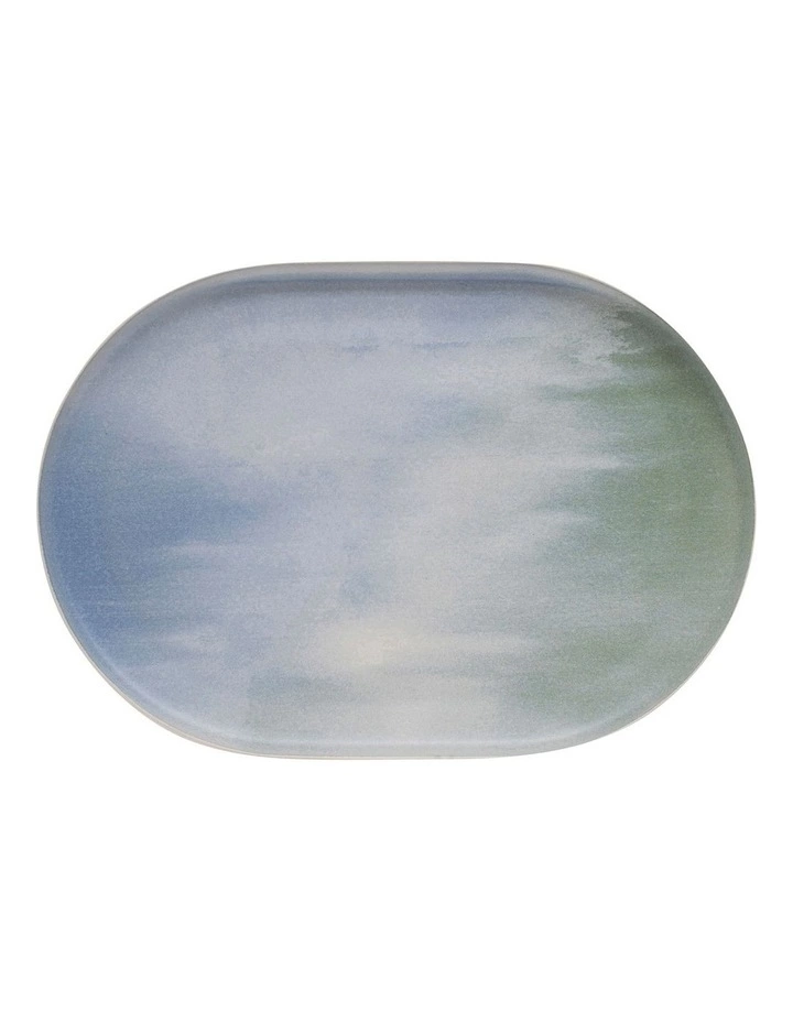 Salt&Pepper Kanoko Rectangle Platter - 40cm - Blue 2 Salt&Pepper Kanoko Rectangle Platter - 40cm - Blue - Image 2