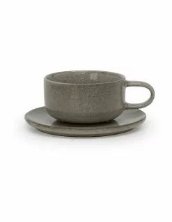 Salt&Pepper Relic Tea Cup & Saucer Set - 260ml - Moss