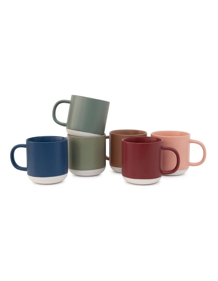 Salt&Pepper Prism Mug - 330ml - Set Of 6 1 Salt&Pepper Prism Mug - 330ml - Set Of 6