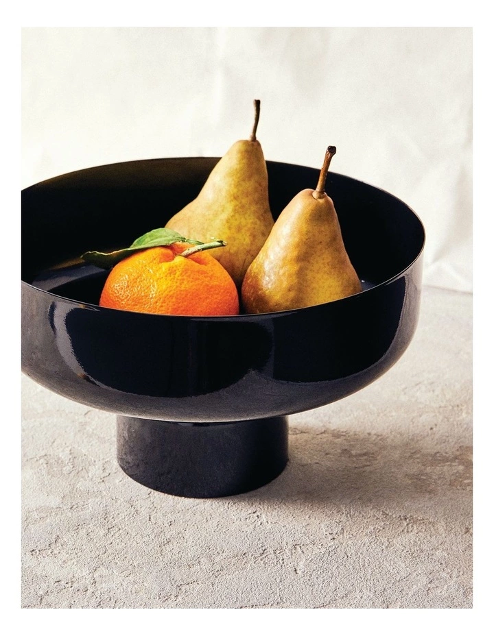 Salt&Pepper Amana Footed Fruit Bowl - 26cm - Black 2 Salt&Pepper Amana Footed Fruit Bowl - 26cm - Black - Image 2