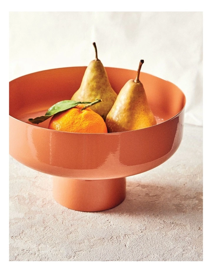 Salt&Pepper Amana Footed Fruit Bowl - 26cm - Burnt Orange 2 Salt&Pepper Amana Footed Fruit Bowl - 26cm - Burnt Orange - Image 2