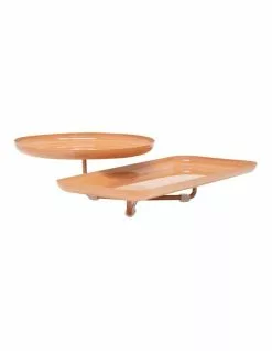 Salt&Pepper Amana 2 Tier Stand - Burnt Orange