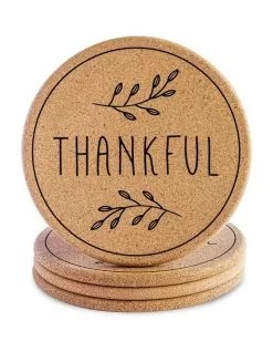 Life Tree Cork Trivets 4 Pack - 18.5cm