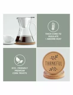 Life Tree Cork Trivets 4 Pack - 18.5cm -Dining Shop 848670670 3 720x928