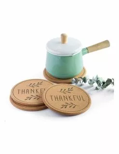 Life Tree Cork Trivets 4 Pack - 18.5cm -Dining Shop 848670670 4 720x928