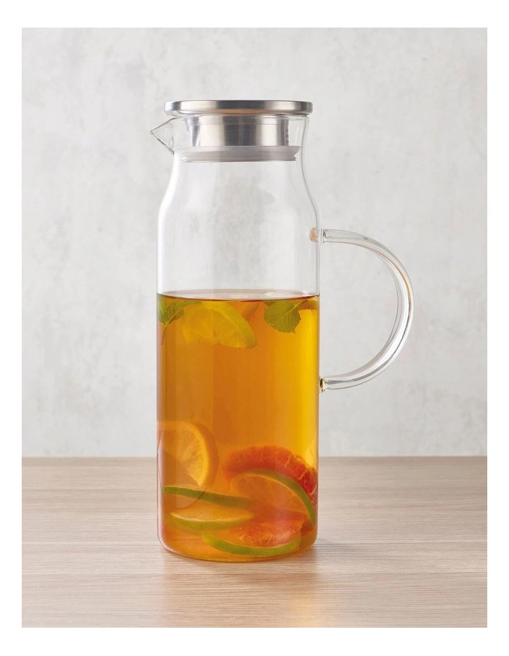 Maxwell & Williams Blend Glass Jug 1.5L With Stainless Steel Lid Boxed 2 Maxwell & Williams Blend Glass Jug 1.5L With Stainless Steel Lid Boxed - Image 2