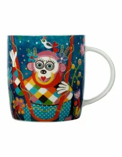 Maxwell & Williams Donna Sharam Rainbow Jungle Mug 370ML Swinging Around Gift Boxed