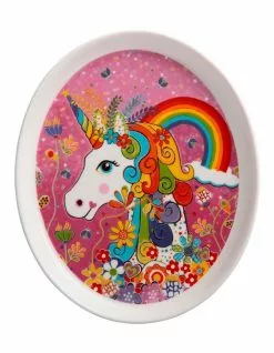 Maxwell & Williams Donna Sharam Rainbow Jungle Plate 16cm Rainbow Unicorn Gift Boxed
