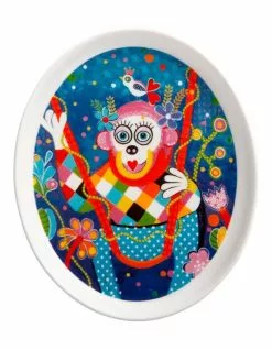 Maxwell & Williams Donna Sharam Rainbow Jungle Plate 16cm Swinging Around Gift Boxed
