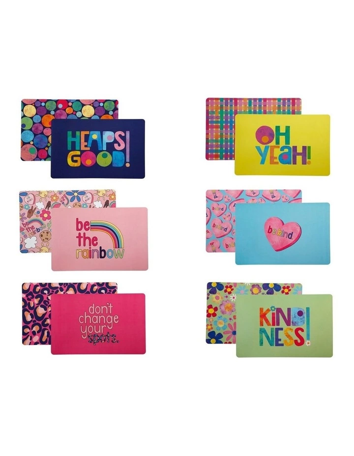 Maxwell & Williams Kasey Rainbow Be Kind Reversible Placemat 43.5x28.5cm 6pc Gift Pack 1 Maxwell & Williams Kasey Rainbow Be Kind Reversible Placemat 43.5x28.5cm 6pc Gift Pack