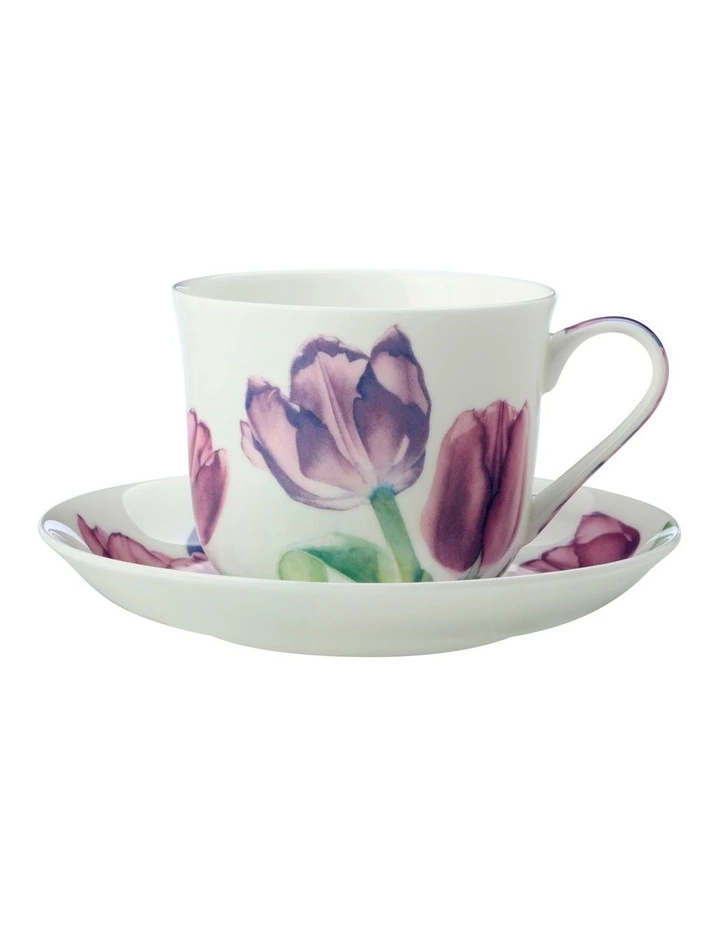Maxwell & Williams Katherine Castle Floriade Breakfast Cup & Saucer 480ML Tulip Gift Boxed 1 Maxwell & Williams Katherine Castle Floriade Breakfast Cup & Saucer 480ML Tulip Gift Boxed