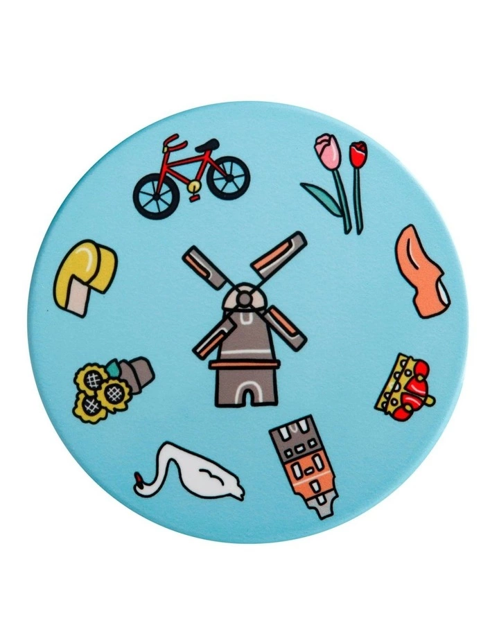 Maxwell & Williams Megan McKean Cities Ceramic Round Coaster 10.5cm Amsterdam 1 Maxwell & Williams Megan McKean Cities Ceramic Round Coaster 10.5cm Amsterdam
