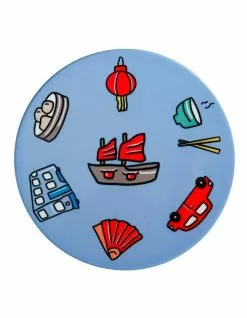 Maxwell & Williams Megan McKean Cities Ceramic Round Coaster 10.5cm Hong Kong