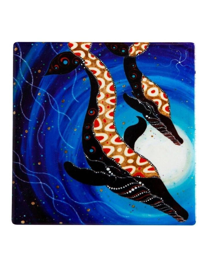 Maxwell & Williams Melanie Hava Journeys Ceramic Coaster 10cm Whales 1 Maxwell & Williams Melanie Hava Journeys Ceramic Coaster 10cm Whales
