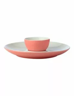 Maxwell & Williams Mezze Chip & Dip 30cm Coral Boxed