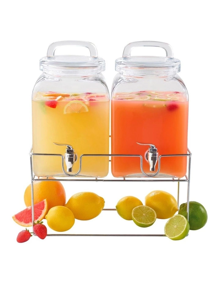 Maxwell & Williams Refresh Double Cube Drink Dispenser With Stand 5L Gift Boxed 1 Maxwell & Williams Refresh Double Cube Drink Dispenser With Stand 5L Gift Boxed