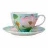 Maxwell & Williams Royal Botanic Gardens Lotus Cup & Saucer 240ML Mint Gift Boxed