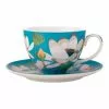 Maxwell & Williams Royal Botanic Gardens Lotus Cup & Saucer 240ML Aqua Gift Boxed
