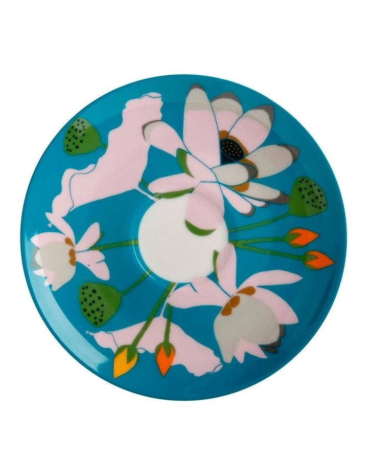 Maxwell & Williams Royal Botanic Gardens Lotus Cup & Saucer 240ML Aqua Gift Boxed 3 Maxwell & Williams Royal Botanic Gardens Lotus Cup & Saucer 240ML Aqua Gift Boxed - Image 3