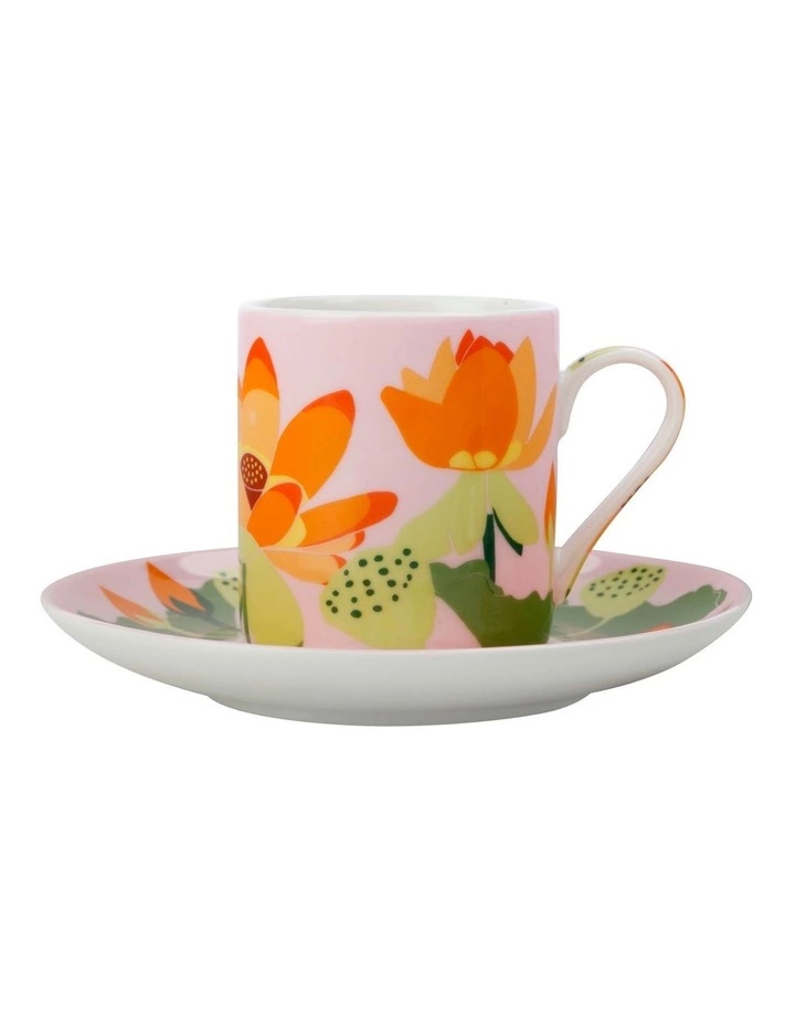 Maxwell & Williams Royal Botanic Gardens Lotus Demi Cup & Saucer 100ML Pink Gift Boxed 1 Maxwell & Williams Royal Botanic Gardens Lotus Demi Cup & Saucer 100ML Pink Gift Boxed