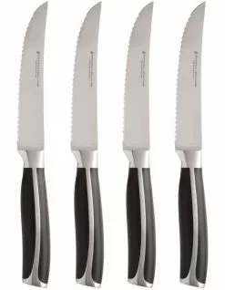 Maxwell & Williams Stanton Steak Knife Set 4pc Black Boxed