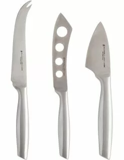 Maxwell & Williams Stanton Cheese Knife Set 3pc Stainless Steel Boxed