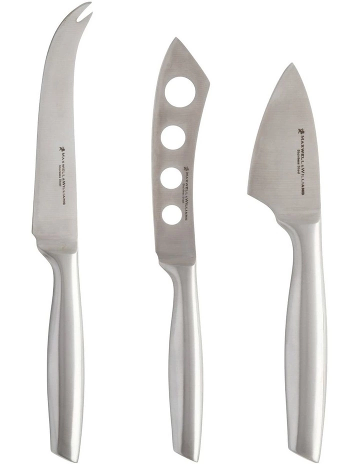 Maxwell & Williams Stanton Cheese Knife Set 3pc Stainless Steel Boxed 1 Maxwell & Williams Stanton Cheese Knife Set 3pc Stainless Steel Boxed