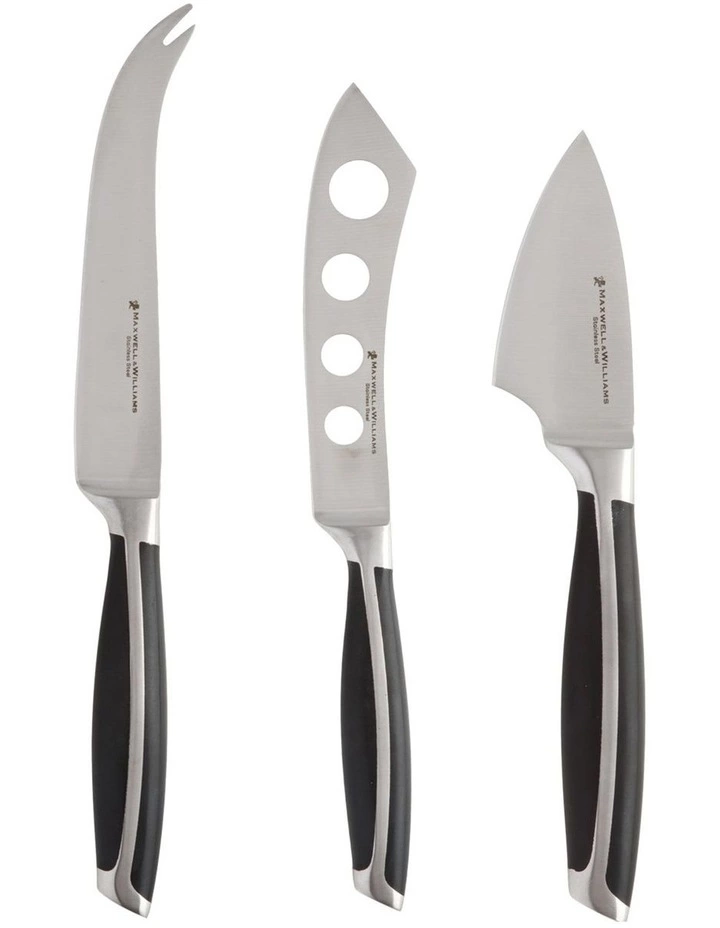 Maxwell & Williams Stanton Cheese Knife Set 3pc Black Boxed 1 Maxwell & Williams Stanton Cheese Knife Set 3pc Black Boxed