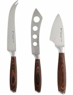 Maxwell & Williams Stanton Cheese Knife Set 3pc Wood Boxed