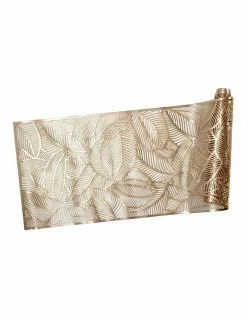 Maxwell & Williams Table Accents Cut-Out Runner 30x150cm Leaf Gold