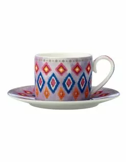 Maxwell & Williams Teas & C's Zanzibar Demi Cup & Saucer 100ML Set Of 2 Gift Boxed