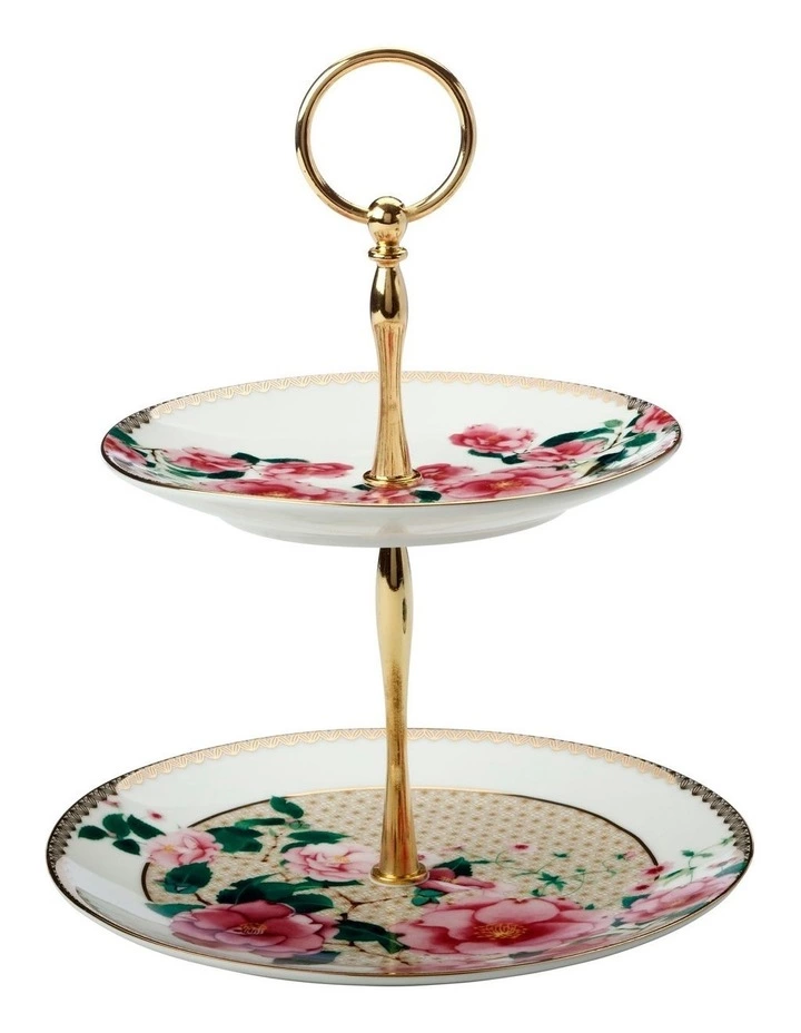 Maxwell & Williams Teas & C's Silk Road 2 Tiered Cake Stand White Gift Boxed 1 Maxwell & Williams Teas & C's Silk Road 2 Tiered Cake Stand White Gift Boxed
