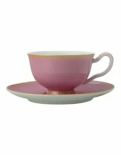 Maxwell & Williams Teas & C's Classic Footed Cup & Saucer 200ML Hot Pink Gift Boxed
