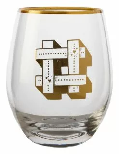 Maxwell & Williams The Letterettes Stemless Glass 500ML "#" Boxed