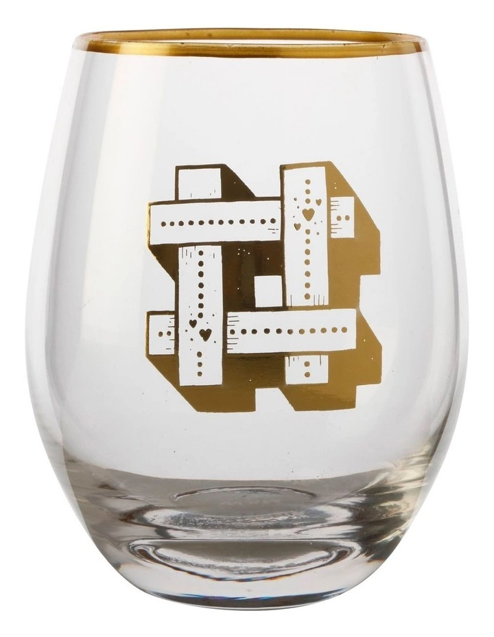 Maxwell & Williams The Letterettes Stemless Glass 500ML "#" Boxed 1 Maxwell & Williams The Letterettes Stemless Glass 500ML "#" Boxed