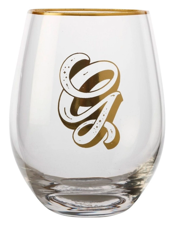 Maxwell & Williams The Letterettes Stemless Glass 500ML "G" Boxed 1 Maxwell & Williams The Letterettes Stemless Glass 500ML "G" Boxed