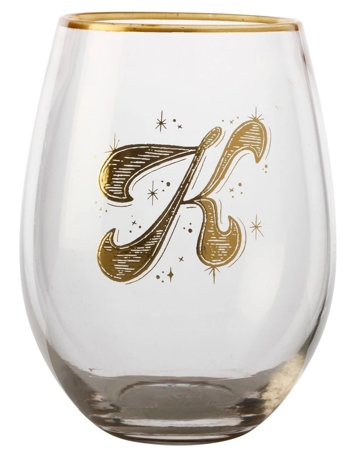 Maxwell & Williams The Letterettes Stemless Glass 500ML "K" Boxed 1 Maxwell & Williams The Letterettes Stemless Glass 500ML "K" Boxed