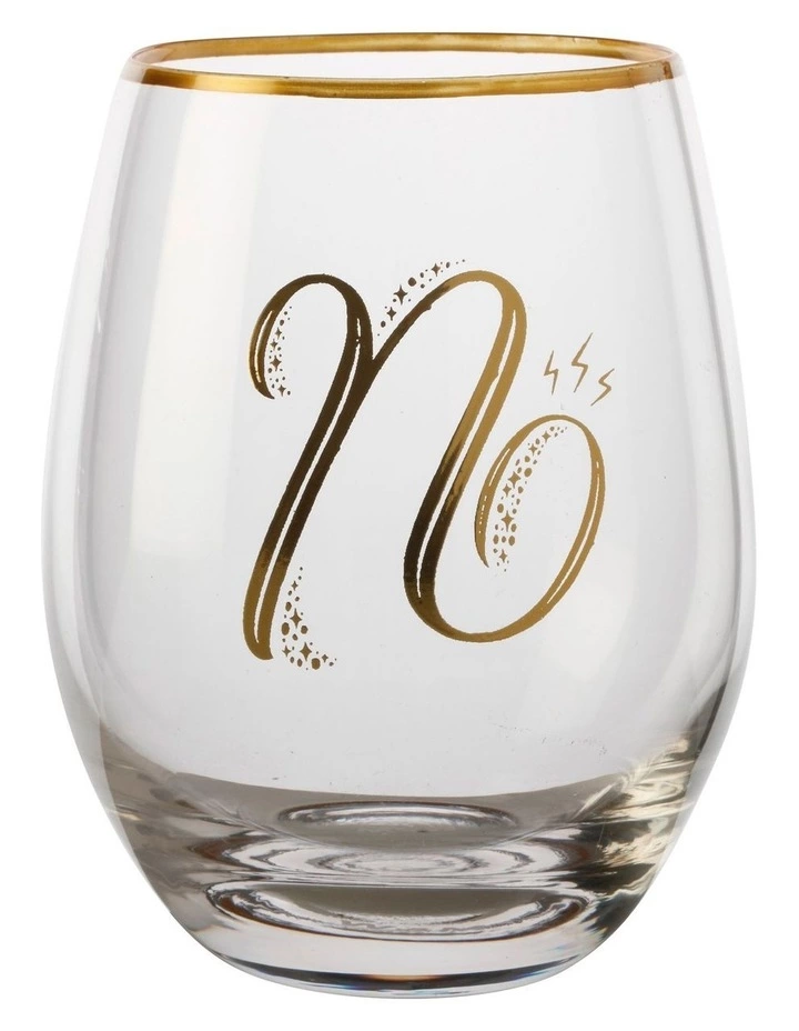 Maxwell & Williams The Letterettes Stemless Glass 500ML "N" Boxed 1 Maxwell & Williams The Letterettes Stemless Glass 500ML "N" Boxed
